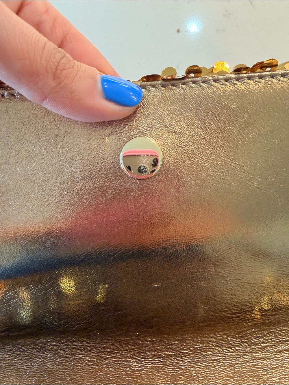 NWT RABANNE Sac A Main Shoulder Bag in Gold - Picture 6 of 14
